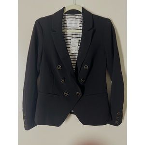 Cupcakes and Cashmere Black Military Button Blazer